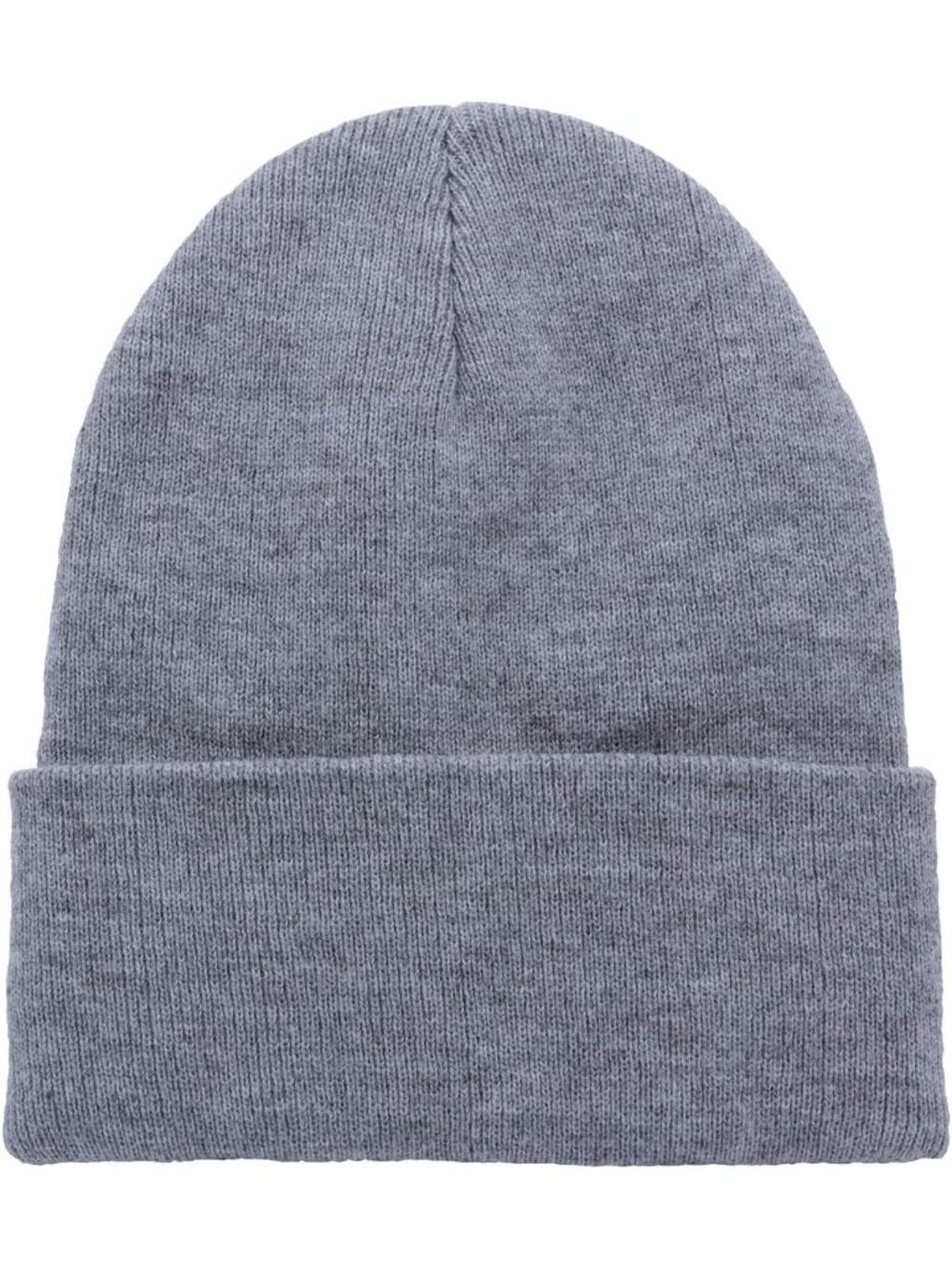 Unisex Heather Grey Cuffed Plain Skull Knit Beanie Hat For Imported Winter Cap